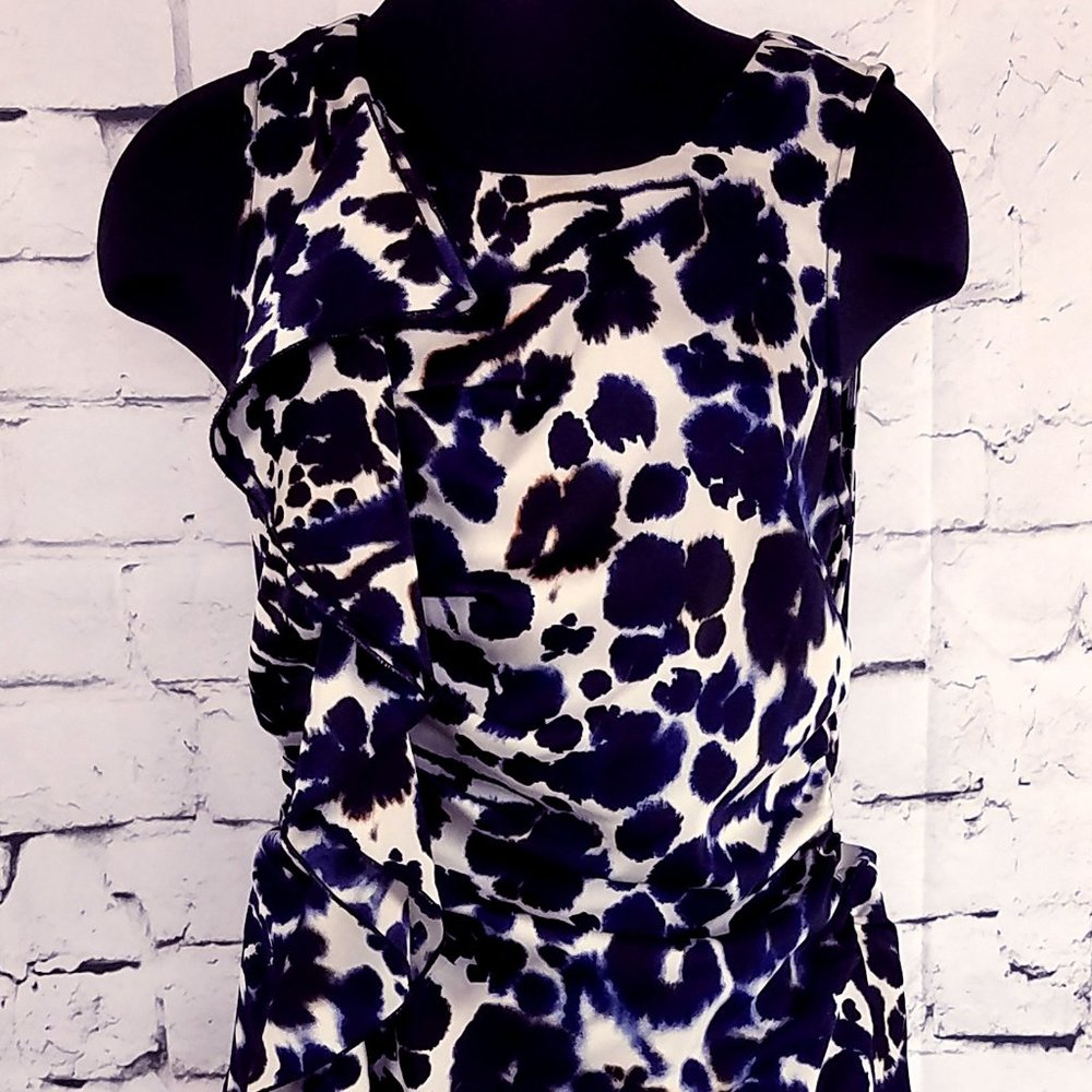 Ann Taylor Silk Sleeveless Ruffle Blouse